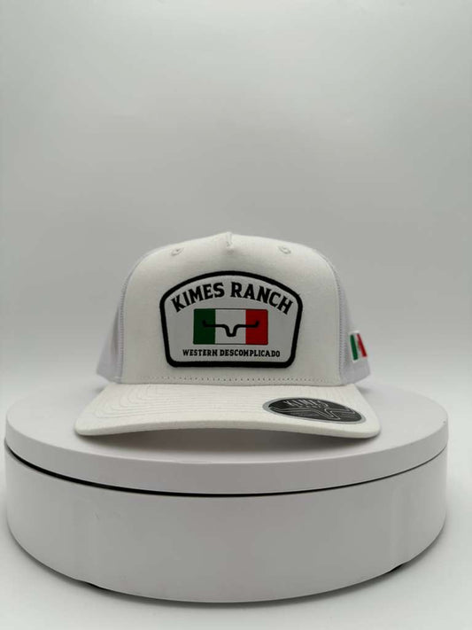 KIMES RANCH Mexican Flag Cap, White