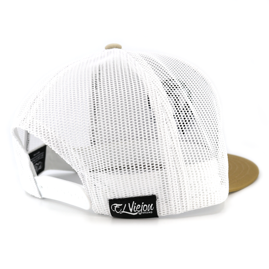 EL VIEJON Men's Feather Flat Visor Cap, Khaki