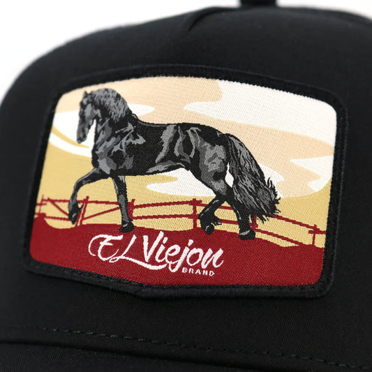 EL VIEJON Men's Frison Black AVC Cap, Black