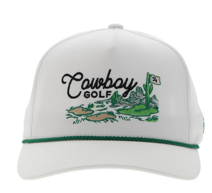 HOOEY Hooey Hills With Golf Course Landscape Cap, White & Black