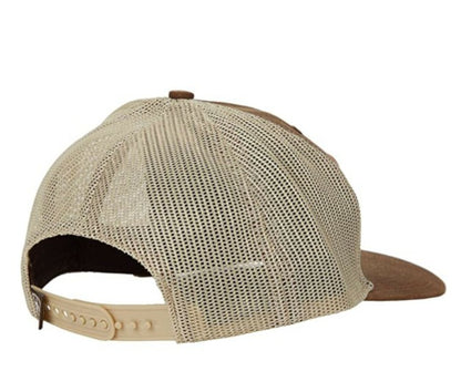 ARIAT  USA Flag Oilskin Leather Patch Cap, Brown