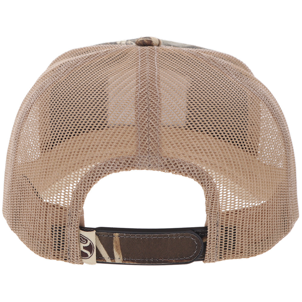 HOOEY Black Lab Dog Patch Trucker Cap, Camo