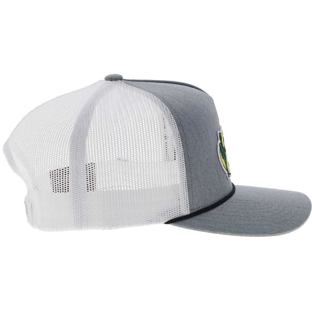 HOOEY Cactus Rope Patch Trucker Cap, Grey