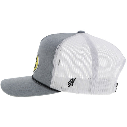 HOOEY Cactus Rope Patch Trucker Cap, Grey